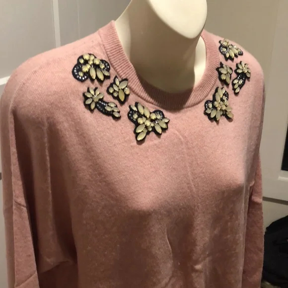 J. Crew Blush Pink Crew Neck Sweater - Picture 3 of 10
